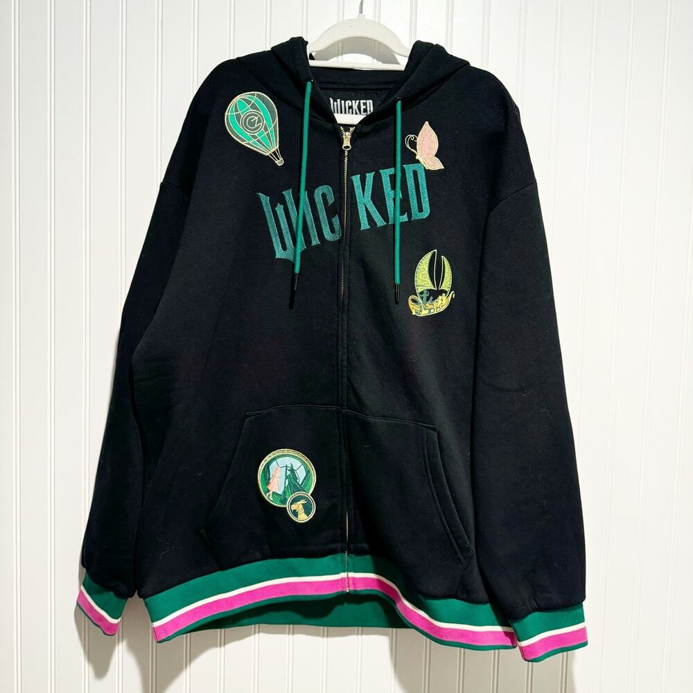Universal Studios Wicked Zip Up Hoodie NEW Size XL